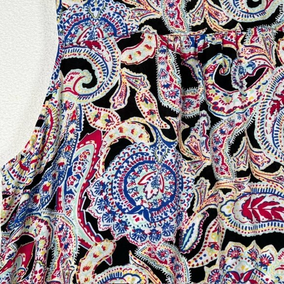 SPENSE Paisley Longline Tunic High Low Hem with Deep Vents Plus Size 2X - Picture 3 of 7
